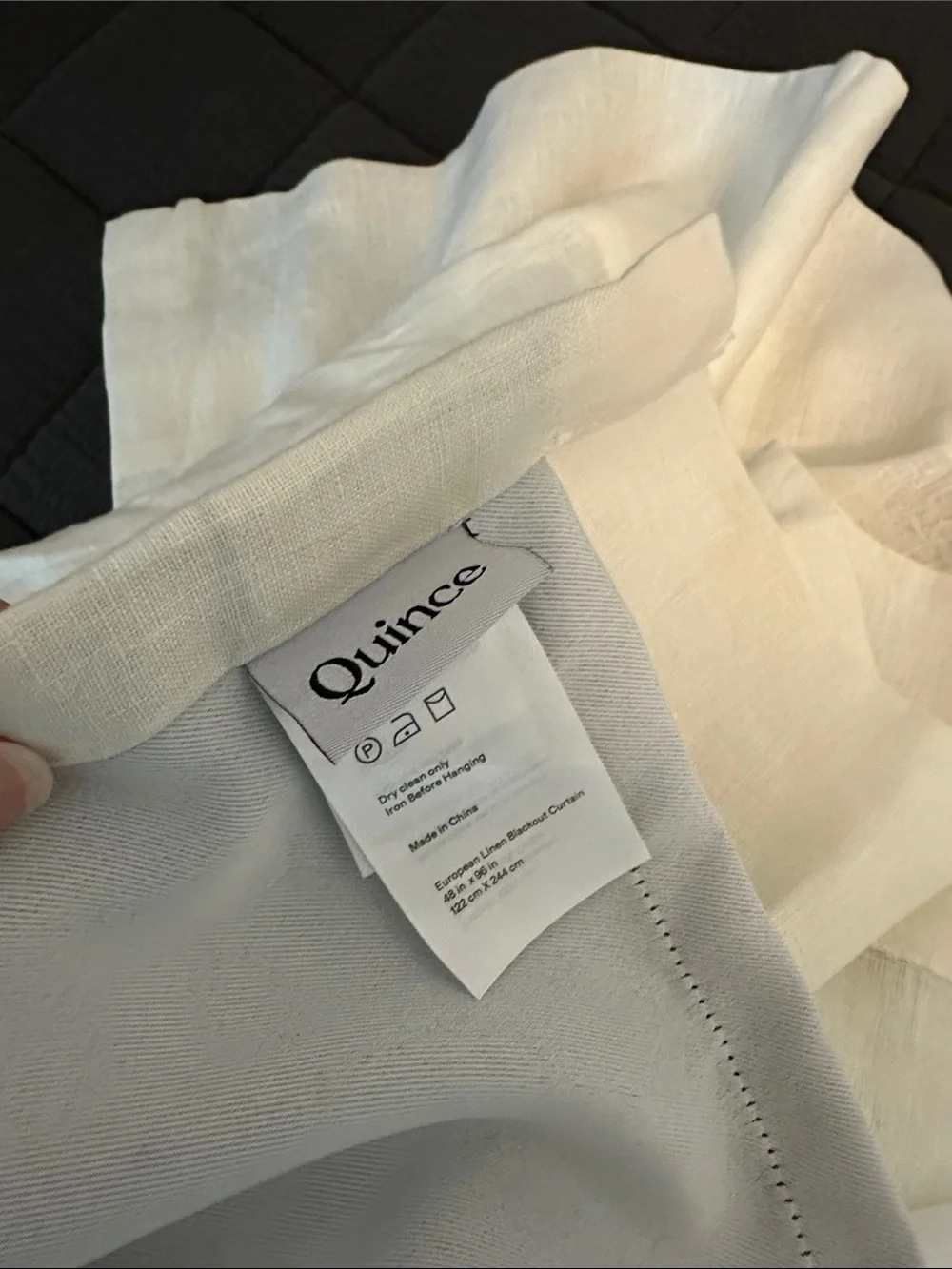 Quince European Linen Grommet Blackout Curtain Single Panel 48x96